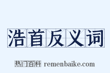 浩首反义词是什么意思的图片